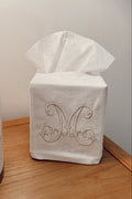 Personalized Linen Tissue Box Cover